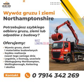 Wywóz gruzu i ziemi i odpadów budowlanych – ekspresowo w Northamptonshire